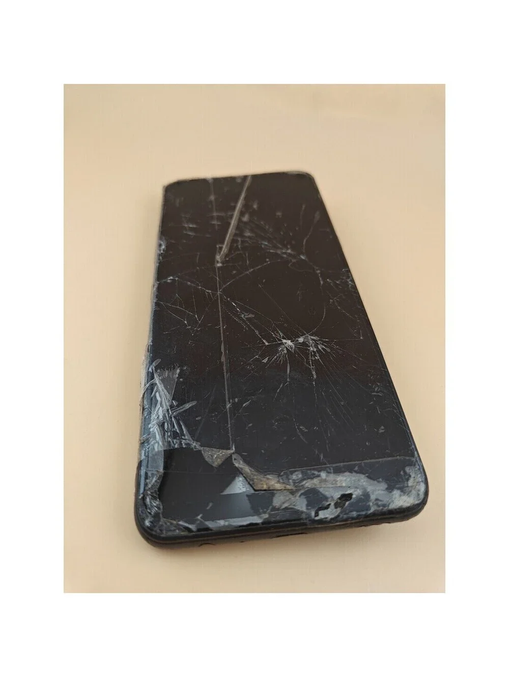 LG K51 LM-K500MM 32GB Black Cracked Screen No Power Phone For Parts/Repair